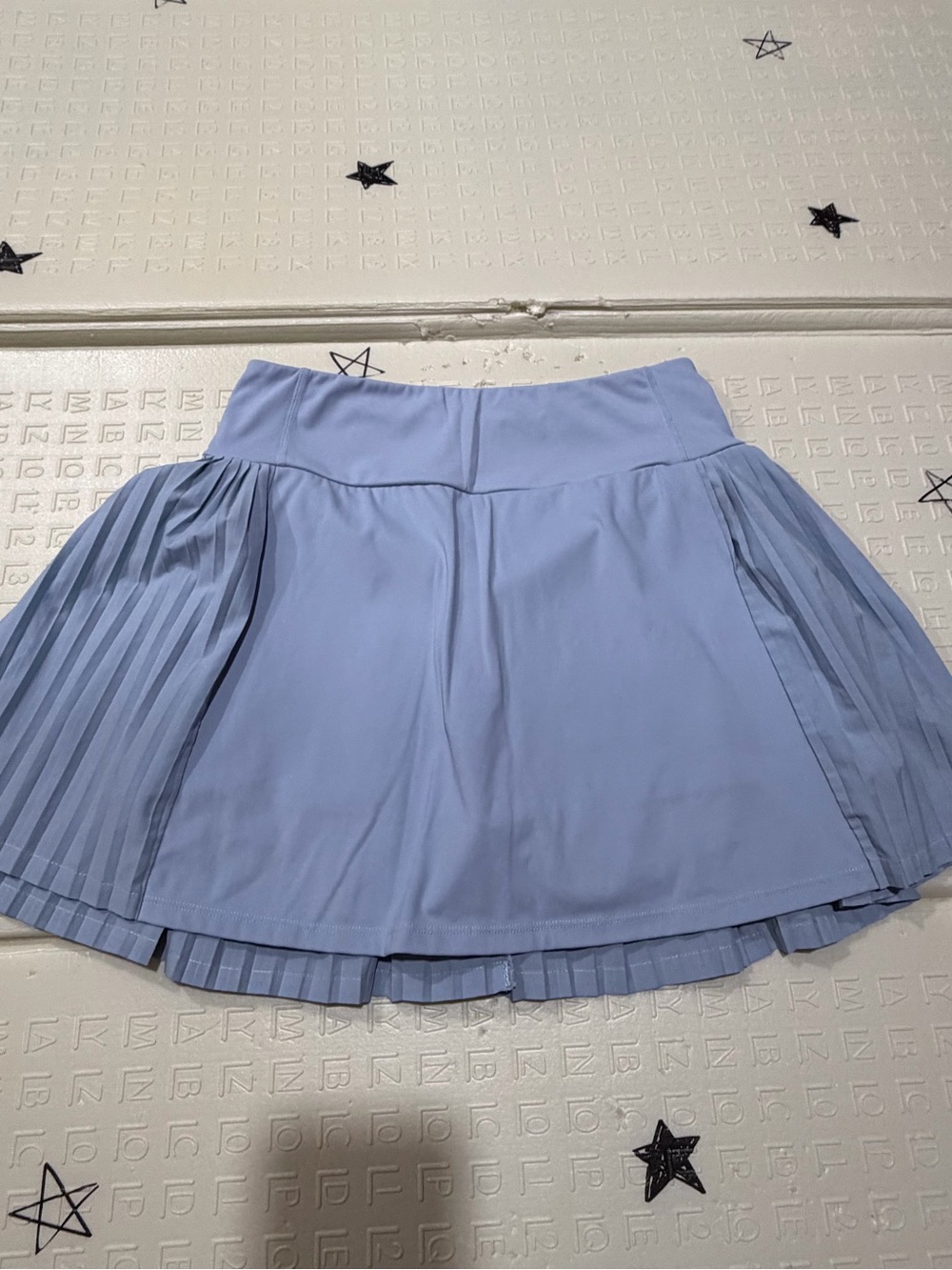 HALARA Light Blue Circle Skirt with Pleated Inset